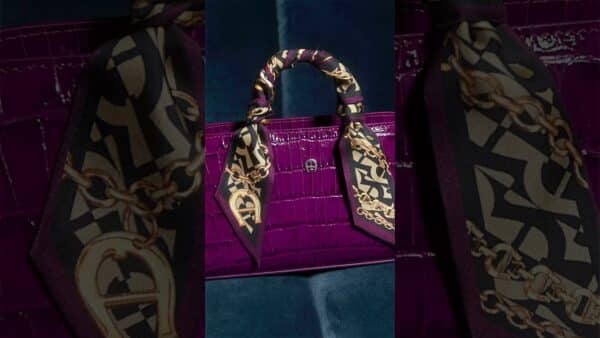 aigner the cut fallwinter 2024 campaign cybill bag coccodrillo