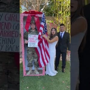 girlfriend got married while her military boyfriend was away! #shorts