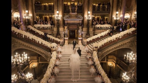 watch this breathtaking bridal entrance at opera garnier paris